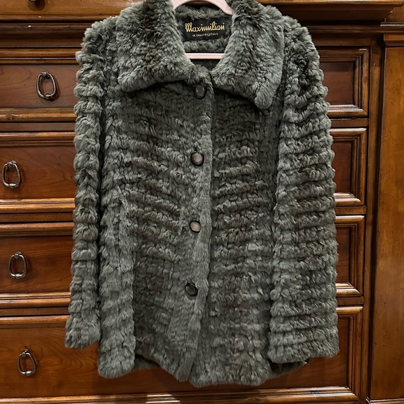 Rabbit Shearling Coat - Picture 5 of 5